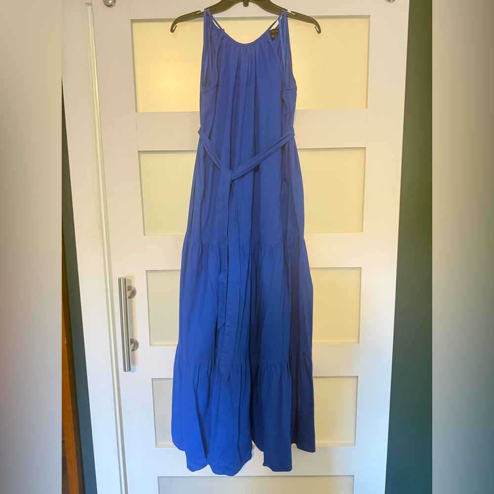 The Limited Electric Blue Maxi Halter Dress